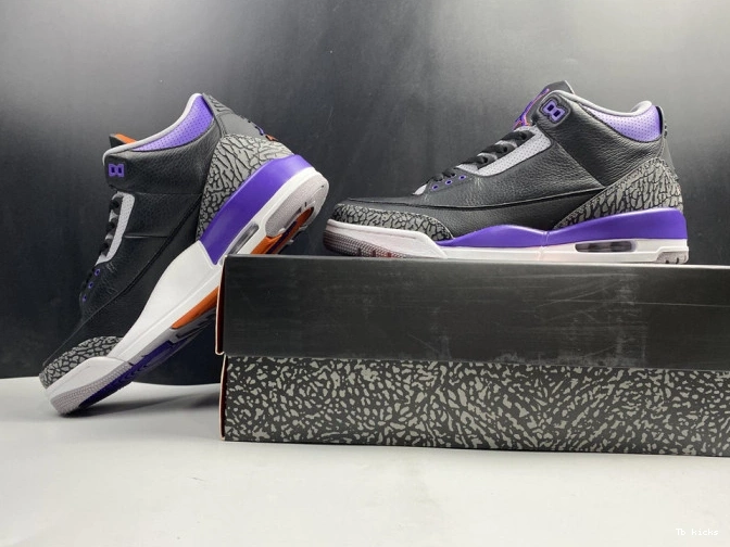 Rep TBK Jordan Purple 3 CT8532 050 Retro Court Black Air 0712